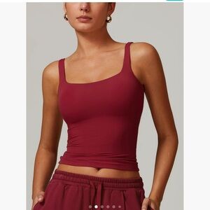 Viral Tik Tok   Red Sleeveless Tank Top-sold out online